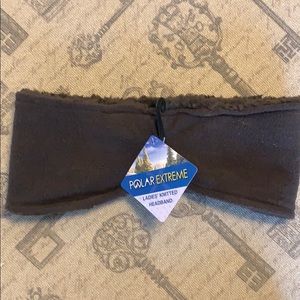 Sherpa lined fleece headband